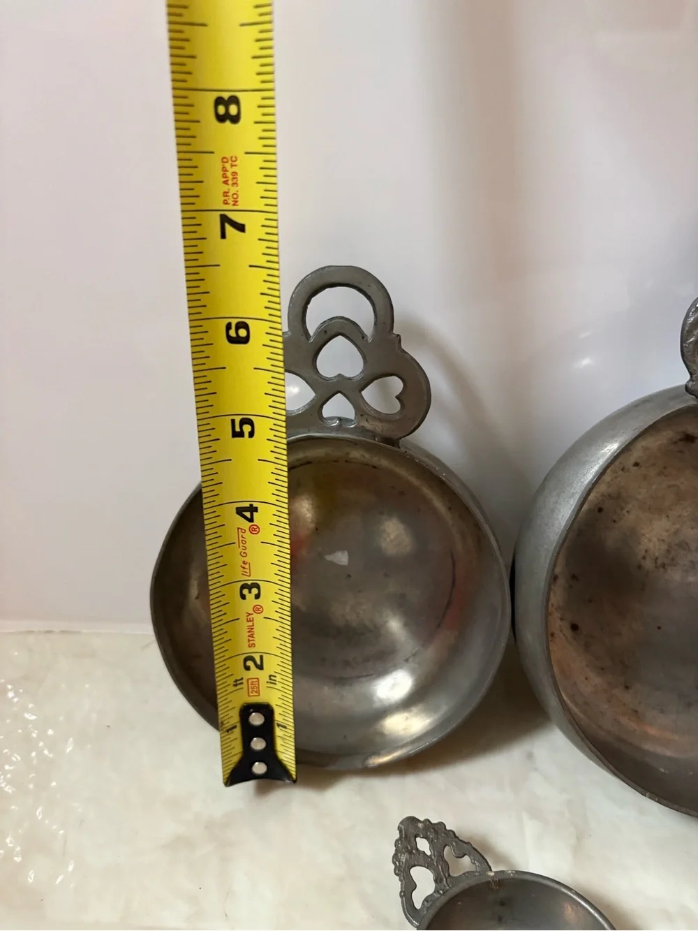 Vintage Pewter Serving Porringers Set